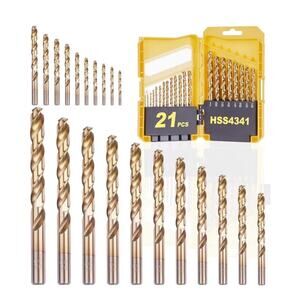 🔥Professional Drill Bit Set, Longmate 21-Piece Twist Drill Bit Set BNWT🔥